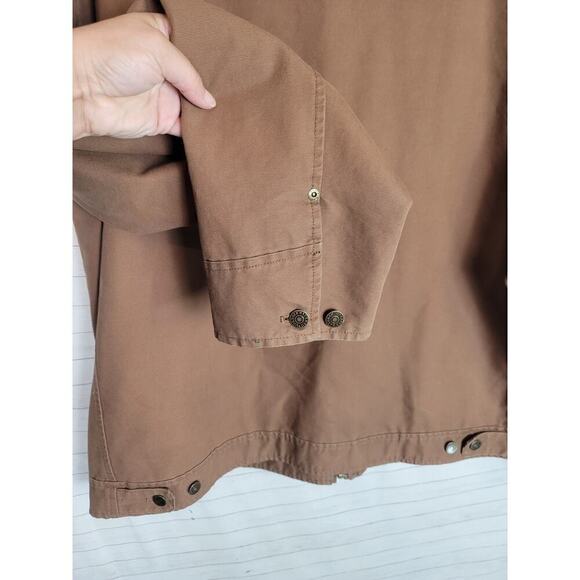 EDDIE BAUER BARN CHORE JACKET W CORDUROY COLLAR IN BROWN, SZ XL TALL - Picture 11 of 15